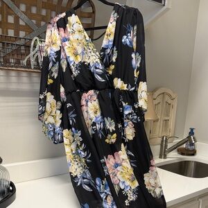 Floral Black Maxi Dress